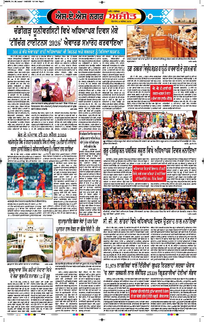 ਚੰਡੀਗੜ੍ਹ /ਸਾਹਿਬਜ਼ਾਦਾ ਅਜੀਤ ਸਿੰਘ ਨਗਰ - 8