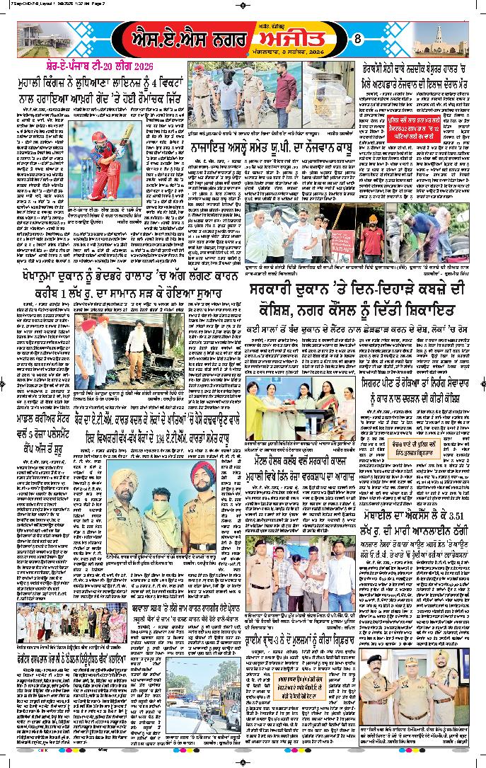 ਚੰਡੀਗੜ੍ਹ /ਸਾਹਿਬਜ਼ਾਦਾ ਅਜੀਤ ਸਿੰਘ ਨਗਰ - 8