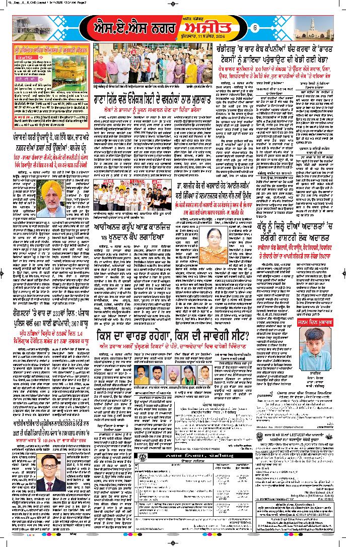 ਚੰਡੀਗੜ੍ਹ /ਸਾਹਿਬਜ਼ਾਦਾ ਅਜੀਤ ਸਿੰਘ ਨਗਰ - 6