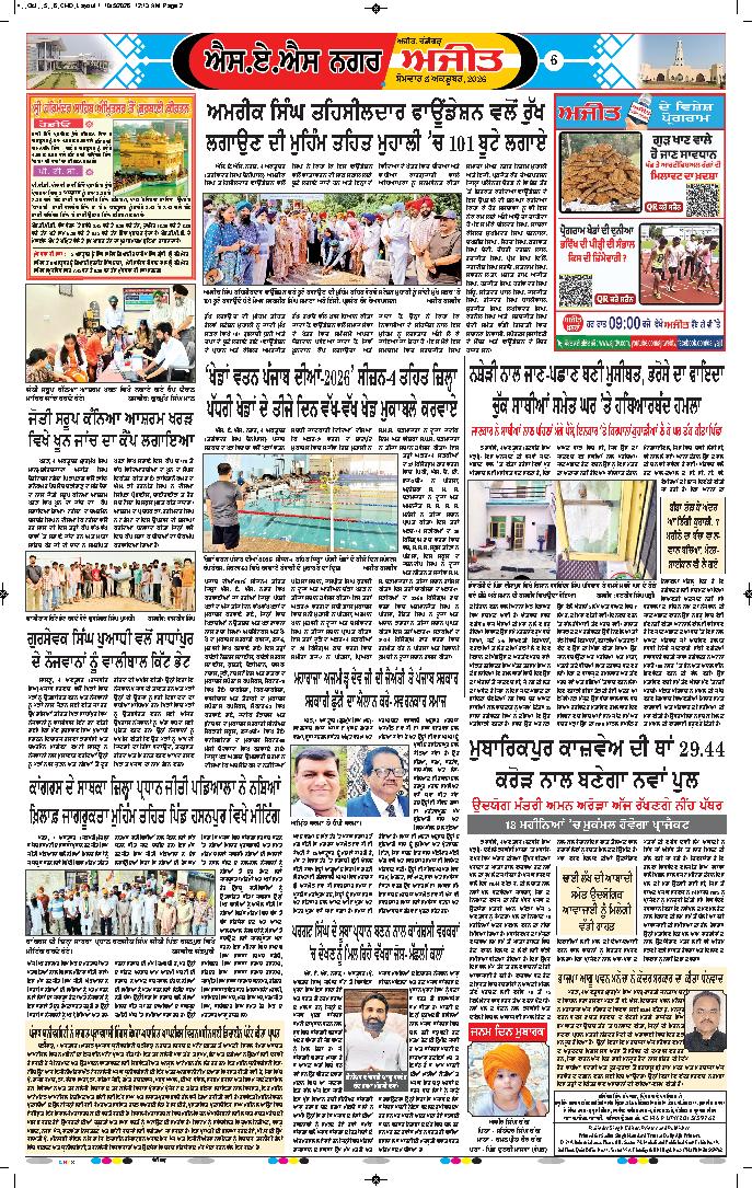 ਚੰਡੀਗੜ੍ਹ /ਸਾਹਿਬਜ਼ਾਦਾ ਅਜੀਤ ਸਿੰਘ ਨਗਰ - 6