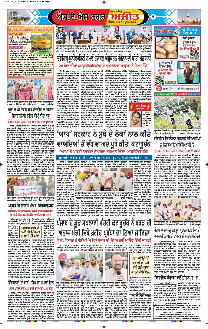 ਚੰਡੀਗੜ੍ਹ /ਸਾਹਿਬਜ਼ਾਦਾ ਅਜੀਤ ਸਿੰਘ ਨਗਰ - 6