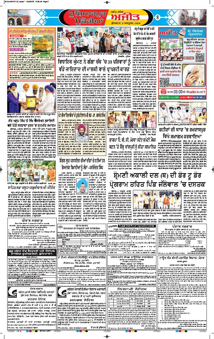 ਹੁਸ਼ਿਆਰਪੁਰ/ਮੁਕੇਰੀਆਂ - 8