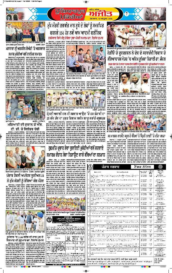 ਹੁਸ਼ਿਆਰਪੁਰ/ਮੁਕੇਰੀਆਂ - 7