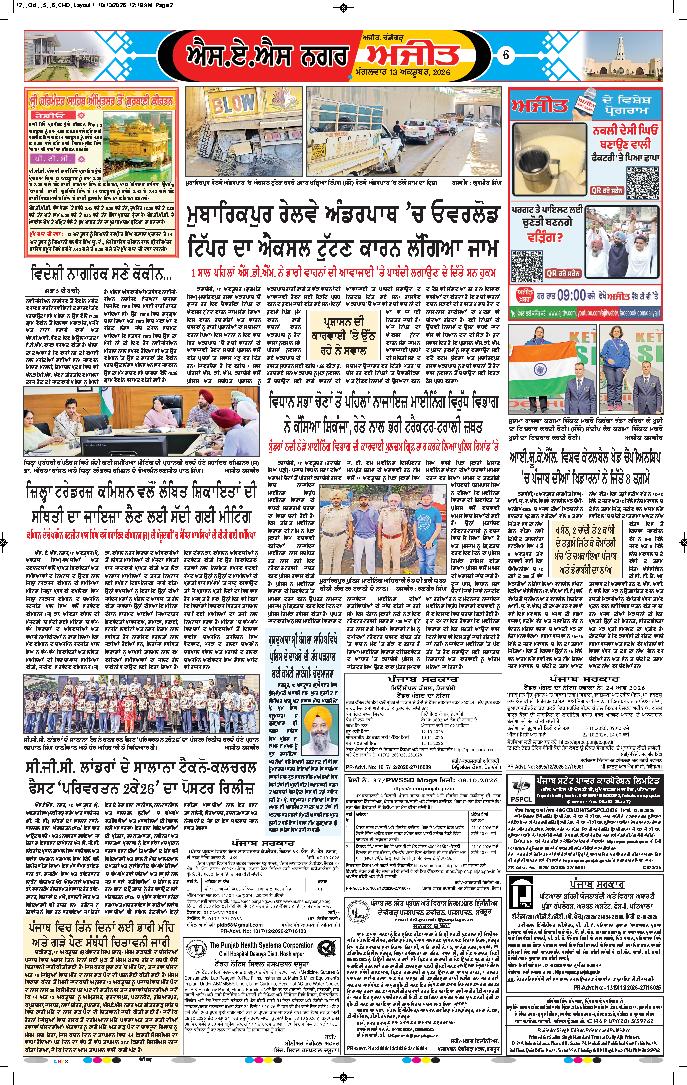 ਚੰਡੀਗੜ੍ਹ /ਸਾਹਿਬਜ਼ਾਦਾ ਅਜੀਤ ਸਿੰਘ ਨਗਰ - 6