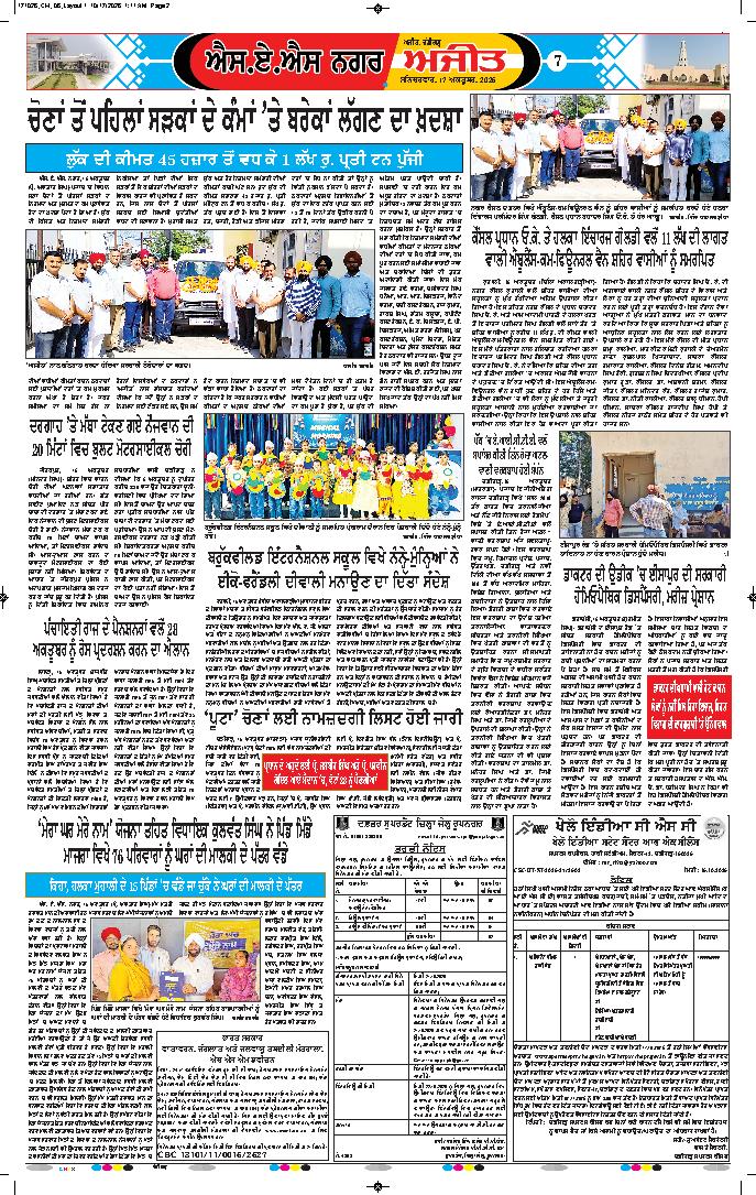ਚੰਡੀਗੜ੍ਹ /ਸਾਹਿਬਜ਼ਾਦਾ ਅਜੀਤ ਸਿੰਘ ਨਗਰ - 7
