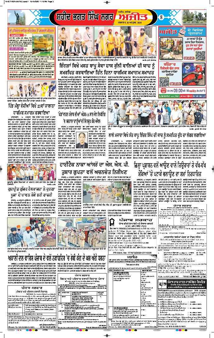 ਸ਼ਹੀਦ ਭਗਤ ਸਿੰਘ ਨਗਰ / ਬੰਗਾ - 8