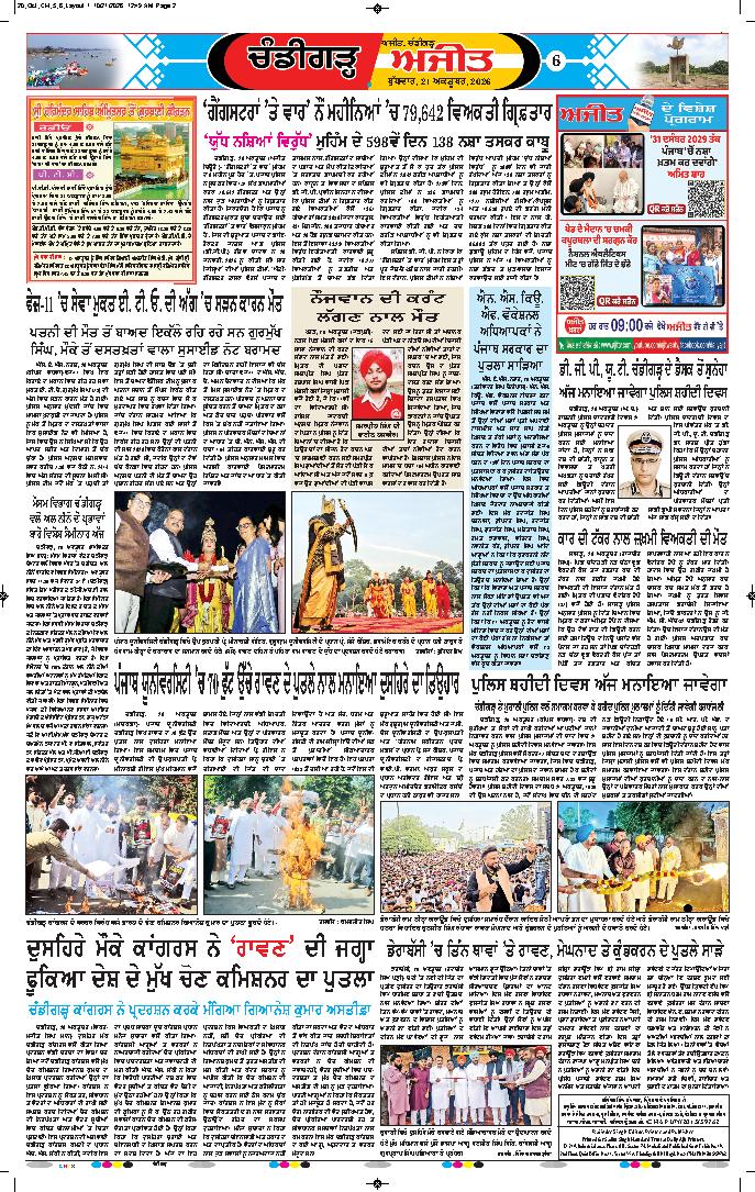 ਚੰਡੀਗੜ੍ਹ /ਸਾਹਿਬਜ਼ਾਦਾ ਅਜੀਤ ਸਿੰਘ ਨਗਰ - 6
