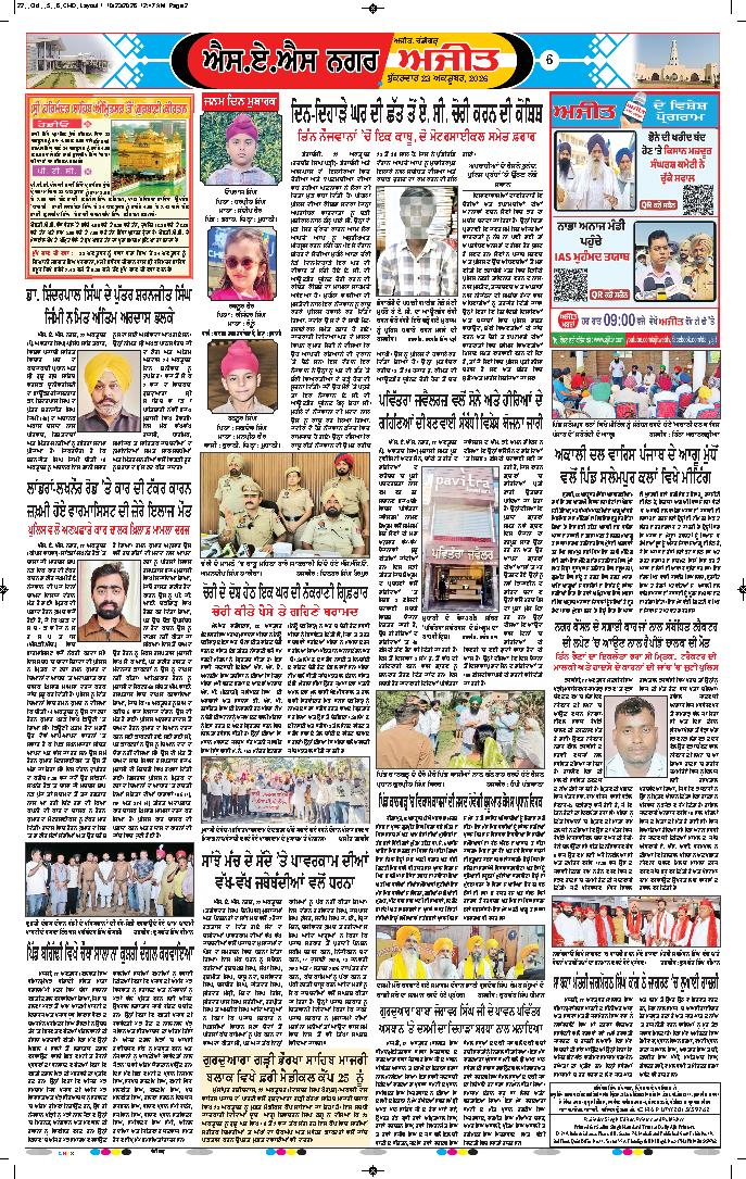 ਚੰਡੀਗੜ੍ਹ /ਸਾਹਿਬਜ਼ਾਦਾ ਅਜੀਤ ਸਿੰਘ ਨਗਰ - 6