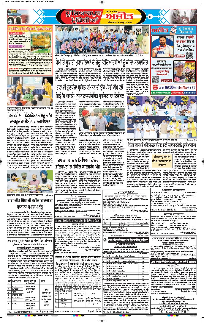 ਹੁਸ਼ਿਆਰਪੁਰ/ਮੁਕੇਰੀਆਂ - 6