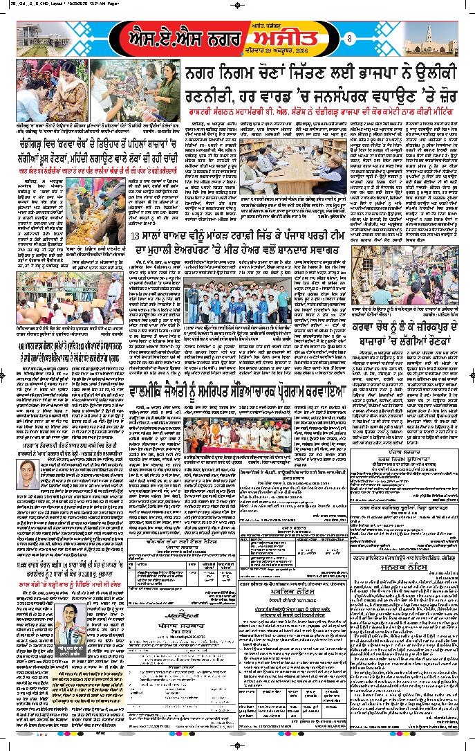 ਚੰਡੀਗੜ੍ਹ /ਸਾਹਿਬਜ਼ਾਦਾ ਅਜੀਤ ਸਿੰਘ ਨਗਰ - 8