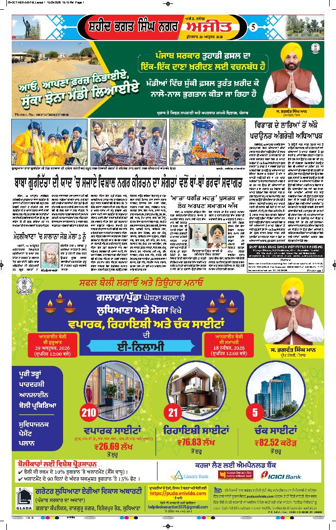 ਸ਼ਹੀਦ ਭਗਤ ਸਿੰਘ ਨਗਰ / ਬੰਗਾ - 5